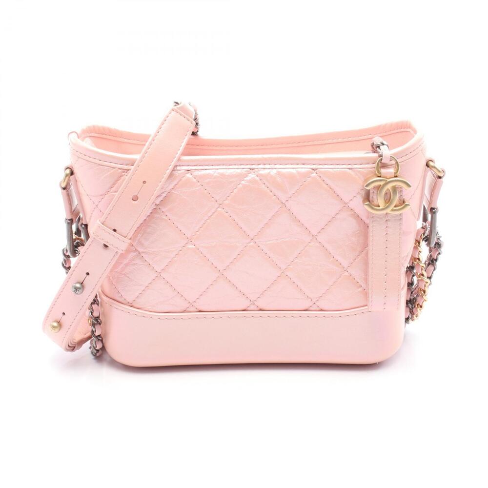 Chanel Gabrielle de Hobo Shoulder Bag Leather Pink